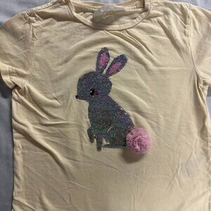 H&M - short sleeve t-shirt with colour changing sequin bunny